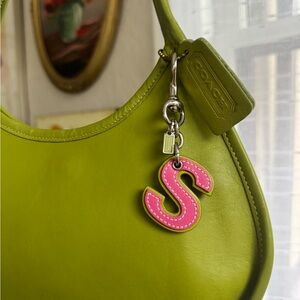 Y2K Vintage Coach Letter S Charm Keychain with hangtag 🩷